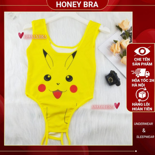 Đồ Ngủ Nữ Gợi Cảm, Bộ Đồ Lót Liền Thân Body Cosplay Hoạt Hình JS53 Bộ Bodysiut Liền Thân Xẻ Đáy Hoạ Tiết Đáng Yêu