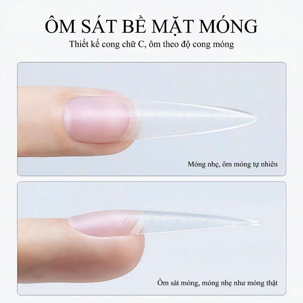 ROUNI Móng Giả Sẵn Dáng Chuẩn Form Không Cần Tạo Form Full Cover