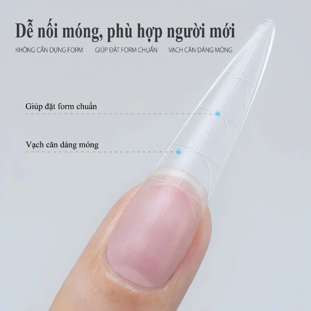 ROUNI Móng Giả Sẵn Dáng Chuẩn Form Không Cần Tạo Form Full Cover