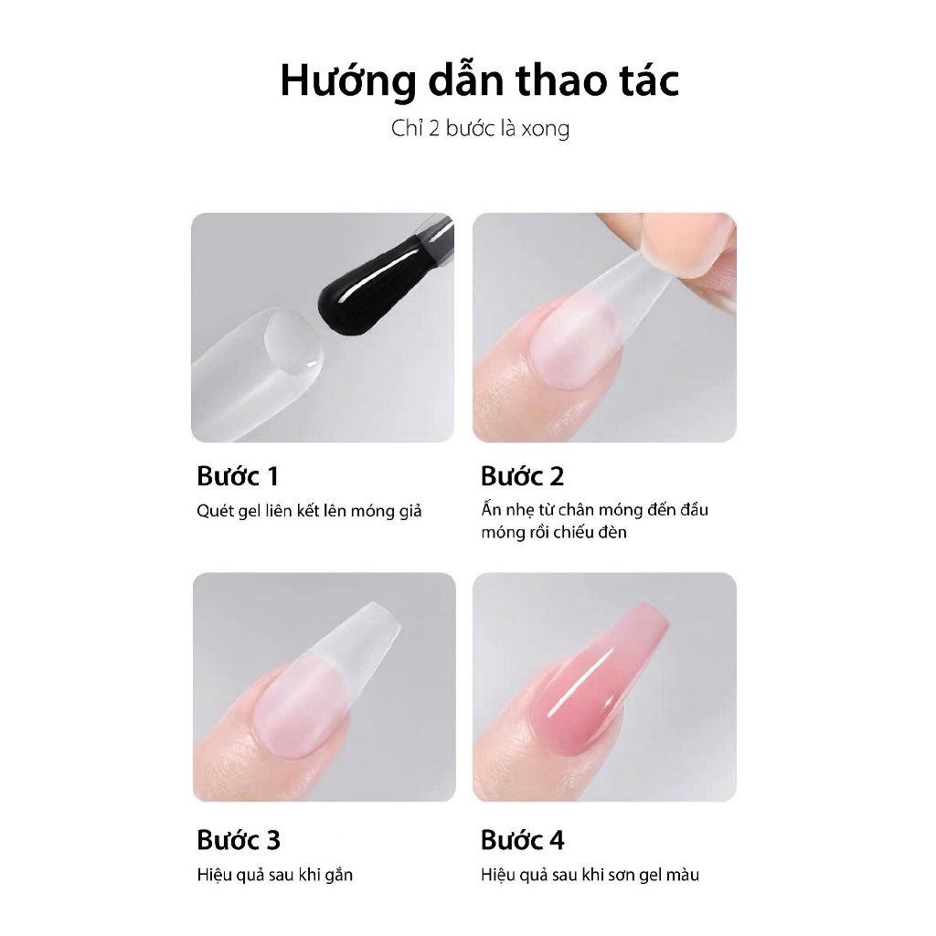 ROUNI Móng úp Hạnh Nhân Trong Suốt 12 Kích Cỡ 330pcs Dành Cho Nail Salon