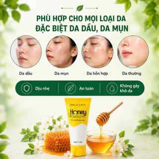 [CHÍNH HÃNG] Sữa rửa mặt ngừa mụn Bạch Liên Honey chiết xuất mật ong 50g