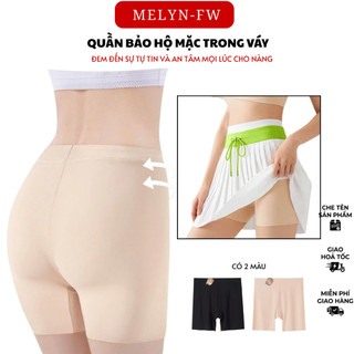 Quần đùi mặc váy cạp cao, quần mặc trong váy chất su mềm mịn thoáng mát, quần lót bảo hộ MELYN-FW free size 50-70kg
