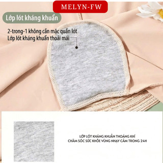 Quần đùi mặc váy cạp cao, quần mặc trong váy chất su mềm mịn thoáng mát, quần lót bảo hộ MELYN-FW free size 50-70kg