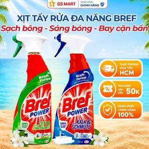 Chai Xịt Tẩy Rửa Đa Năng BREF POWER Diệt Khuẩn 99,9% Tẩy Dầu Mỡ, Nấm Mốc, Cặn Canxi Bồn Cầu Nhà Tắm WC 750ml Đức