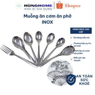 Combo 10 cái Thìa muỗng ăn cơm, ăn phở INOX cao cấp