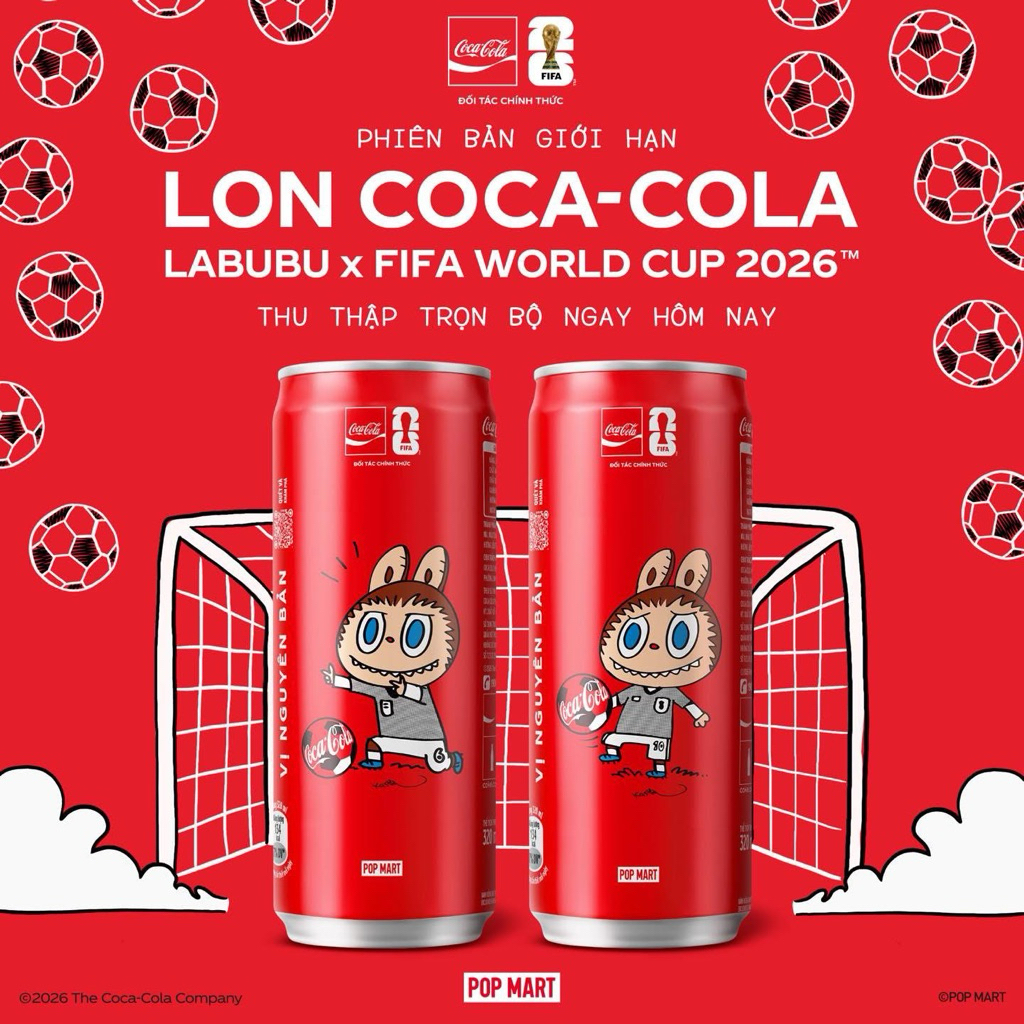 [Số lượng có hạn] Coca Cola colab Labubu World Cup 2026