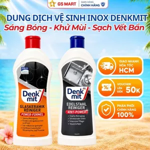 Dung Dịch Vệ Sinh Inox Denkmit 3in1 Tẩy Dầu Mỡ Sáng Bóng Khử Mùi Bảo Vệ Bề Mặt 300ml Đức