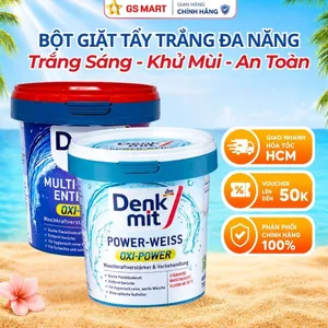 Bột Giặt Tẩy Đa Năng Tẩy Trắng Quần Áo Denkmit Oxi Power Tẩy Sạch Vết Bẩn Ố Vàng Khử Mùi Trắng Sáng Hộp 750gr Đức