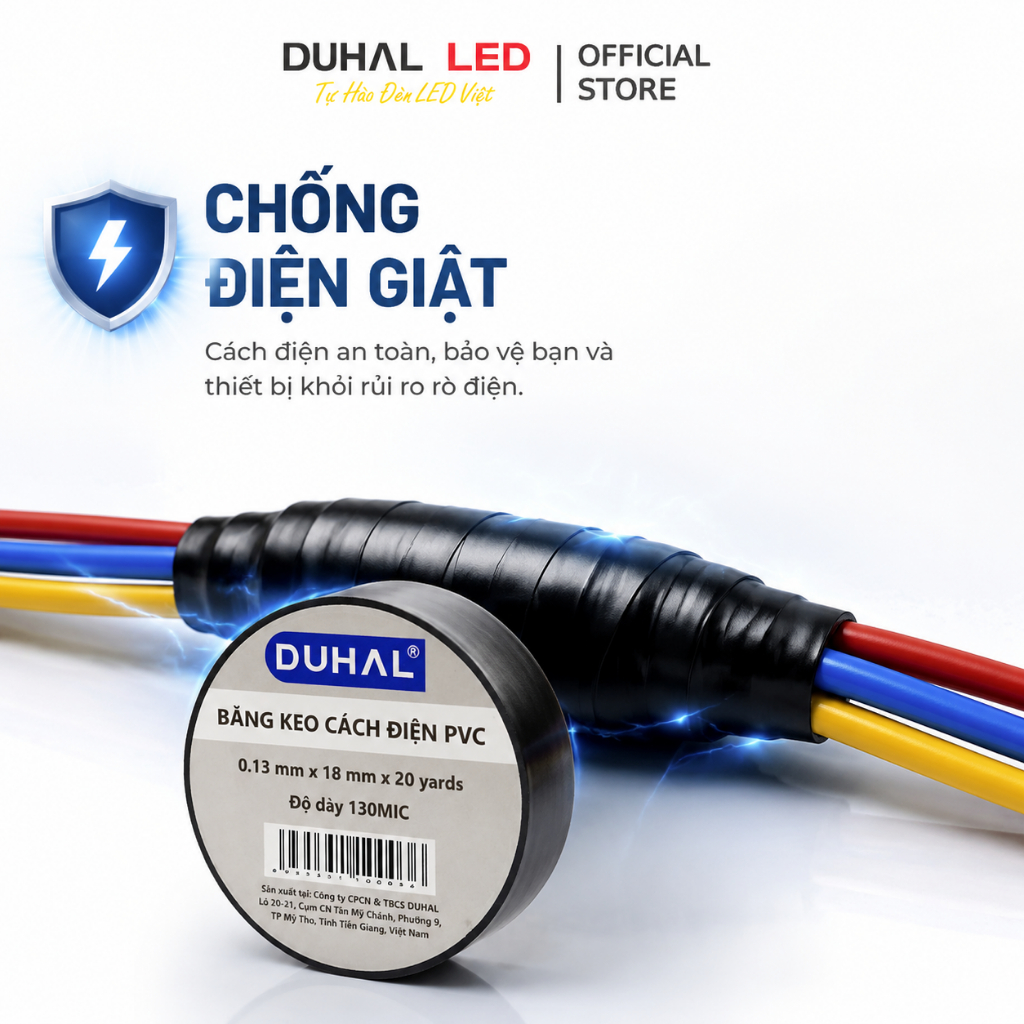 Combo 10 Cuộn Băng Keo Điện DUHAL S5K202 (20y) Cách điện
