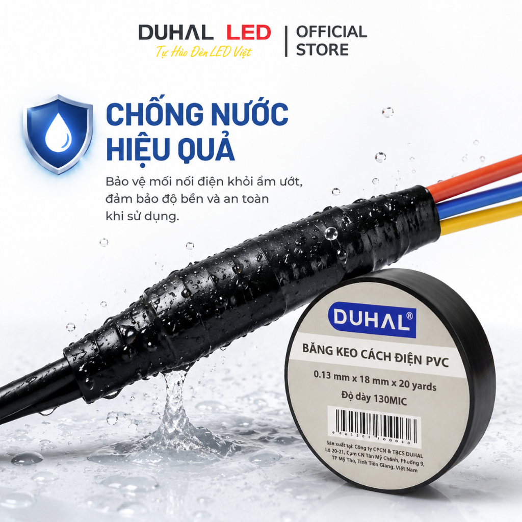 Combo 10 Cuộn Băng Keo Điện DUHAL S5K202 (20y) Cách điện