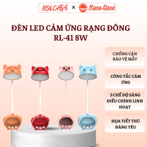 Đèn LED Cảm Ứng Rạng Đông RL-41 8W – 4 Màu Ánh Sáng, Kèm Hộc Đựng Đồ Tiện Lợi