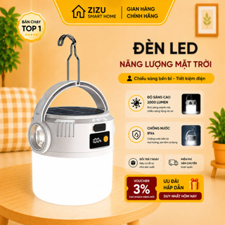 Đèn LED Cắm Trại Năng Lượng Mặt Trời, Đèn Dã Ngoại Sạc Type-C, Đa Năng Chiếu Sáng, Nhẹ Gọn Tiện Dụng