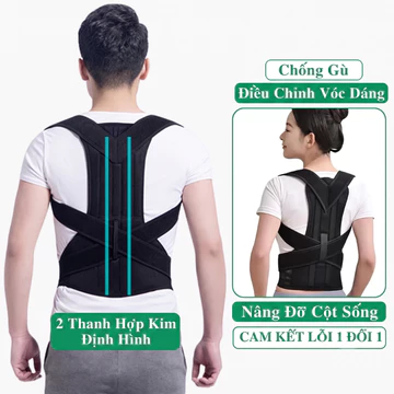 Đai Chống Gù Lưng Andego Nam Nữ Cải Thiện Vóc Dáng Hỗ Trợ Bảo Hành 1 Năm, Đai Lưng Chống Gù Côt Sống [MÃ FULLBACK]