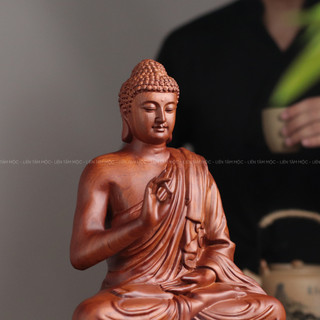 Tượng Phật Thích Ca Thủ Ấn Gỗ Hương Đá Cao 20/30cm - Decor Phật giáo, Trang Trí Bàn Thờ Phòng Thờ Góc Tu Tập