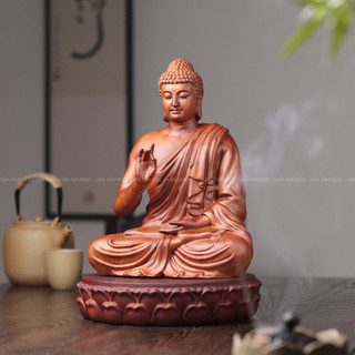 Tượng Phật Thích Ca Thủ Ấn Gỗ Hương Đá Cao 20/30cm - Decor Phật giáo, Trang Trí Bàn Thờ Phòng Thờ Góc Tu Tập