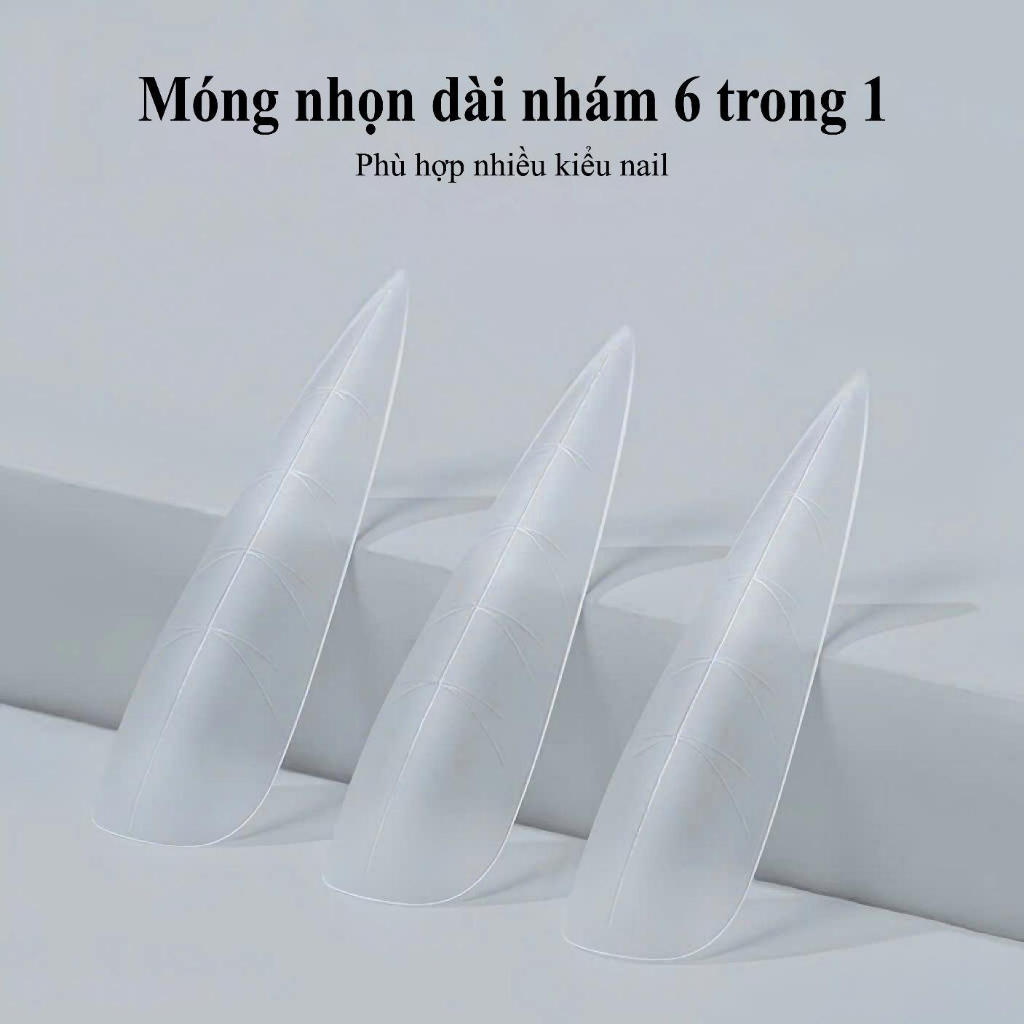 ROUNI Móng úp 6 trong 1 Trong Suốt 240pcs Dành Cho Nail Salon