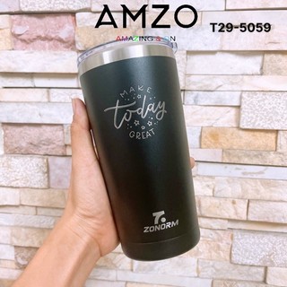 AMZO_LY GIỮ NHIỆT THÁI LAN NOZORORM SƠN NHÁM CAO CẤP 600ML (TẶNG KÈM TÚI)