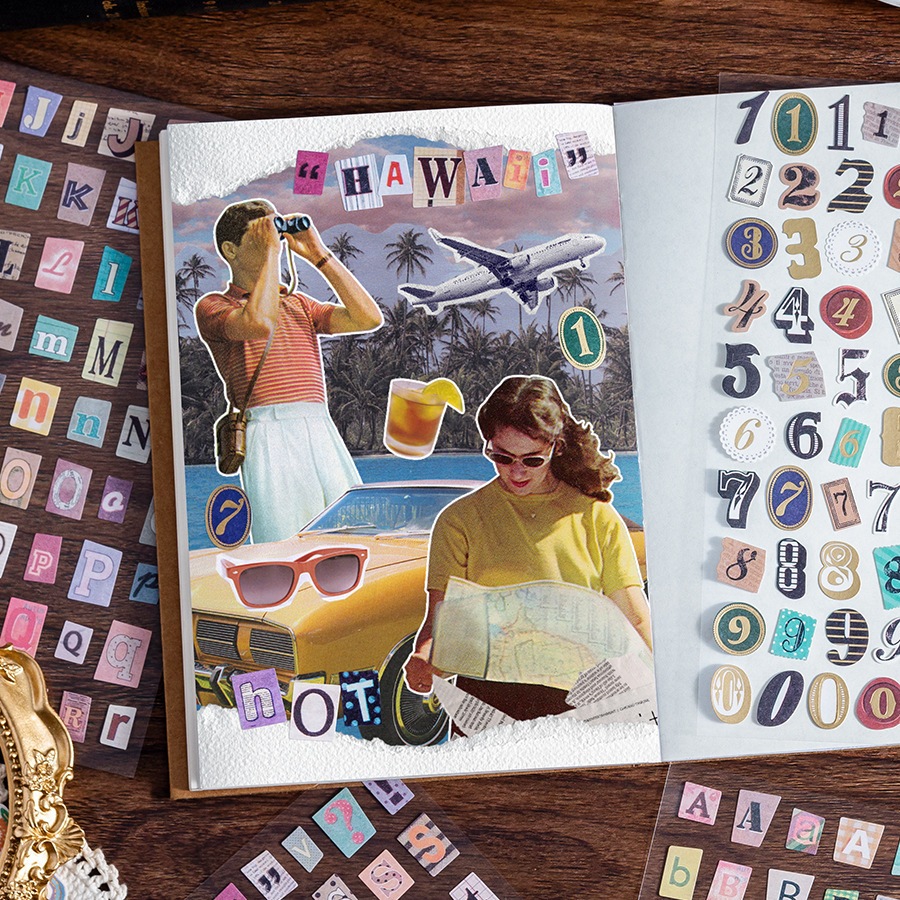 Set 6 miếng sticker dán xinh trang trí quà tặng