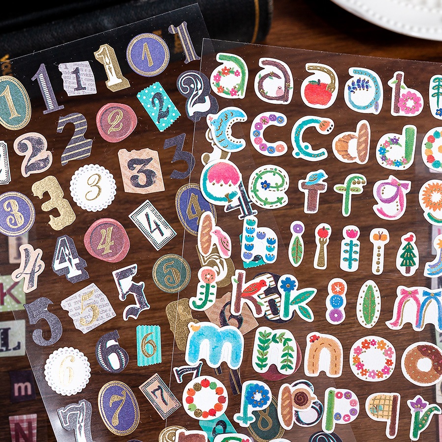 Set 6 miếng sticker dán xinh trang trí quà tặng
