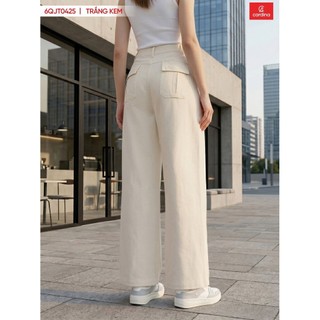6QJT04 Quần jean nữ CARDINA dáng suông túi ốp trang trí 6QJT04