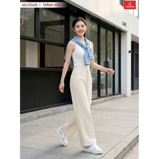 6QJT04 Quần jean nữ CARDINA dáng suông túi ốp trang trí 6QJT04
