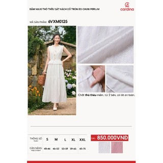 (Sẵn)6VXM01 Đầm Nữ 𝐂𝐀𝐑𝐃𝐈𝐍𝐀 Sát Nách Chất Lụa Mango Cao Cấp Kiểu cổ bèo sát nách Họa Tiết Hoa 3VM02