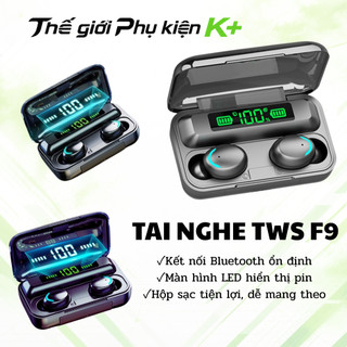 Tai nghe bluetooth TWS F9 PRO / F9 Phiên bản bluetooth 5.0 có hộp sạc màn hình LCD hiển thị %