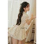 “Moge dress” Đầm nữ tay bồng đính nơ thiết kế dáng xoè sang chảnh ,Váy chấm bi cổ sen phối viền ren cao cấp • MIU.STUDIO