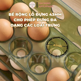 Khay Đựng Trứng 3 Khay Lật Lưu Trữ 30 Trứng APTLYFINDS Khay Đựng Trứng Tủ Lạnh Thông Minh