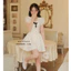 “Moge dress” Đầm nữ tay bồng đính nơ thiết kế dáng xoè sang chảnh ,Váy chấm bi cổ sen phối viền ren cao cấp • MIU.STUDIO