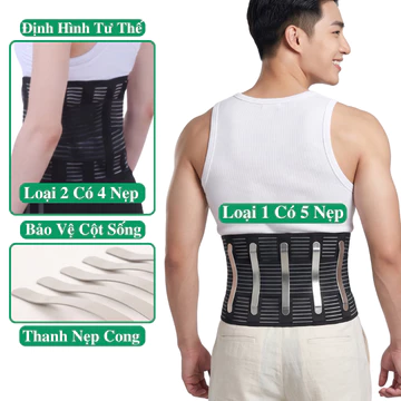 Đai Lưng Cột Sống Thoát Vị Đĩa Đệm Chống Gù Lưng ANDEGO Hỗ Trợ Tập Luyện. Đai Nịt Chồng Gù Lưng Bảo Vệ Cột Sống.