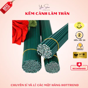 Kẽm Thân Làm Hoa Bọc Nhựa, Kẽm Cành Thép Làm Hoa Kẽm Nhung, Hoa Sáp, Phụ Kiện Handmade - YÊN STORE