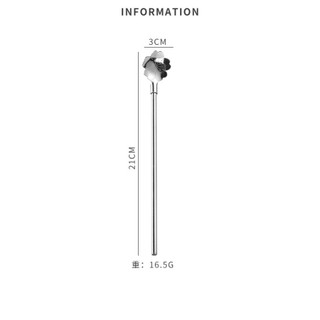 Combo Muỗng Ống Hút 2 in 1 Inox SUS 304 An Toàn Đa Năng 22x2.5cm Thích Hợp Trà Sữa Cà Phê Cocktail