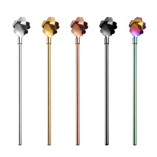 Combo Muỗng Ống Hút 2 in 1 Inox SUS 304 An Toàn Đa Năng 22x2.5cm Thích Hợp Trà Sữa Cà Phê Cocktail
