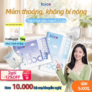 [Quà tặng miễn phí - Băng vệ sinh quần] Tã quần/Tã dán KUCO Khô Thoáng -  Thoáng Khí Mega Jumbo S-XXXL