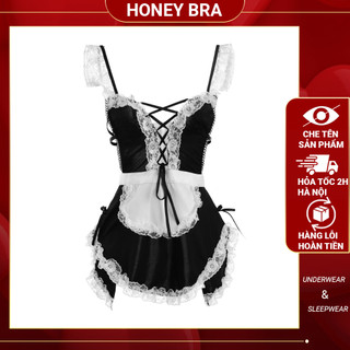Bộ ngủ nữ gợi cảm hóa trang hầu gái DN21 - Thiết kế ren tinh tế, ôm dáng giúp nàng quyến rũ tự tin tỏa sáng