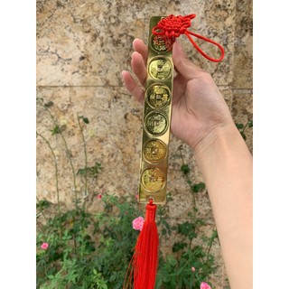 Thước lục đế ngũ đế dài 20cm vật phẩm phong thuỷ tài lộc thước thăng quan