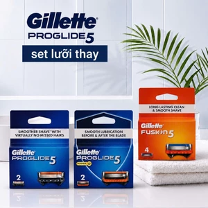 Hộp lưỡi dao cạo râu Gilette 5 lưỡi Fusion Proshield /Proglide/ Power