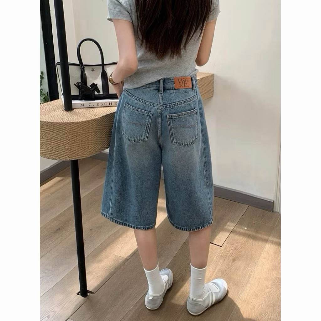 QUẦN BAGGY LỬNG JEAN NGỐ  XANH WGWE 9086