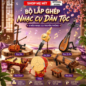Bộ Lắp Ghép Nhạc Cụ Mini 2.0 6 Mẫu Nhạc Cụ Dân Tộc Đồ Chơi Xếp Hình Mô Hình Trưng Bày Cho Bé 6 Tuổi+