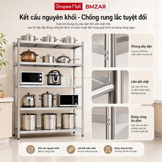 BMZAR Kệ Inox Nhà Bếp Cao Cấp Đa Năng Để Xoong Nồi Lò Vi Sóng Chống Gỉ