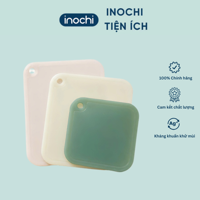 Bộ 2, bộ 3 thớt nhựa 2 mặt Yoko INOCHI kháng khuẩn, nhựa PP an toàn