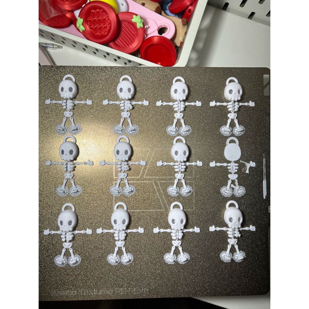 Móc Khóa Bộ Xương Dễ Thương In 3D