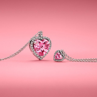 Dây Chuyền Bạc Pandora Timeless Trái Tim Đính Đá Hồng Lấp Lánh - Vẻ Đẹp Tinh Tế - Pink Elevated Heart Necklace