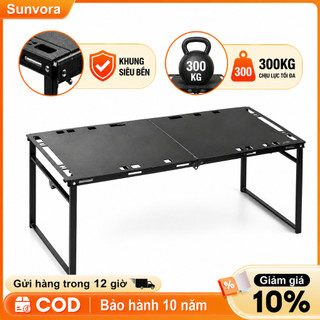 Bàn cắm trại ngoài trời có thể gập lại, di động, trọng lượng nhẹ, bàn dã ngoại bằng nhôm BBQ, bàn cắm trại