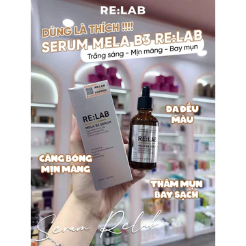 Tinh chất dưỡng trắng serum nám Re:lab mela b3 serum sáng da mờ thâm sạm nám 50ml_serum nám relab Hàn Quốc CC289