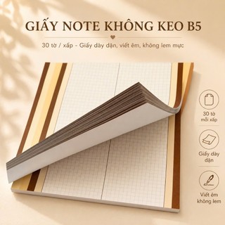 GIẤY NOTE Ô GẤU NÂU