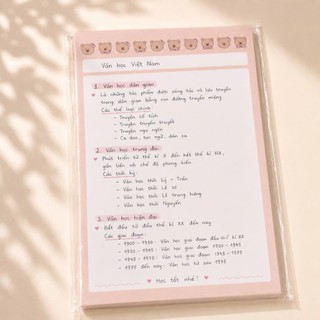 GIẤY NOTE Ô GẤU NÂU