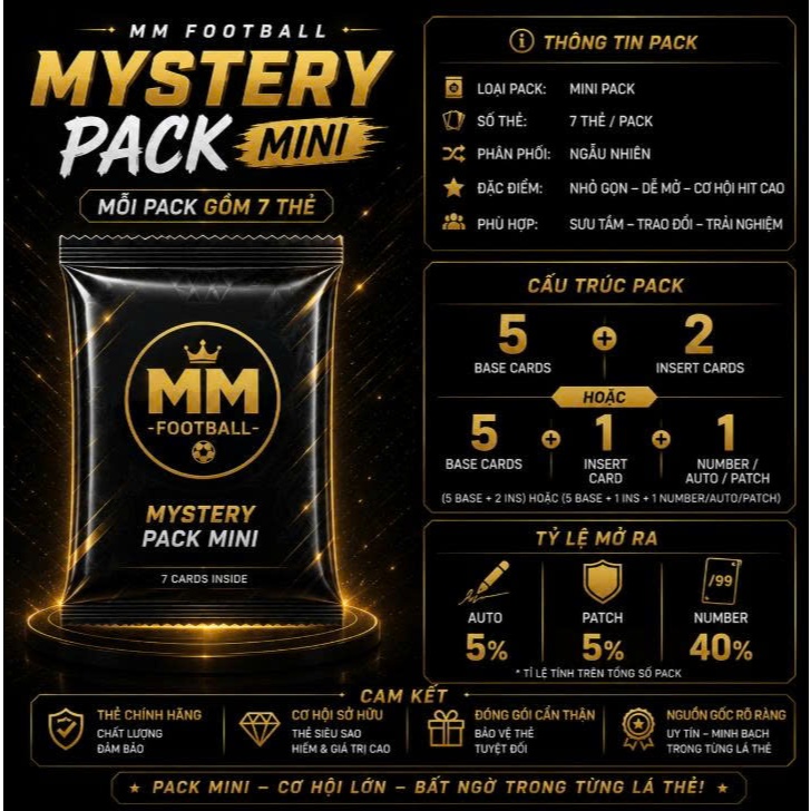 Gói Thẻ Đá Bóng MM Football Mystery Pack Mini