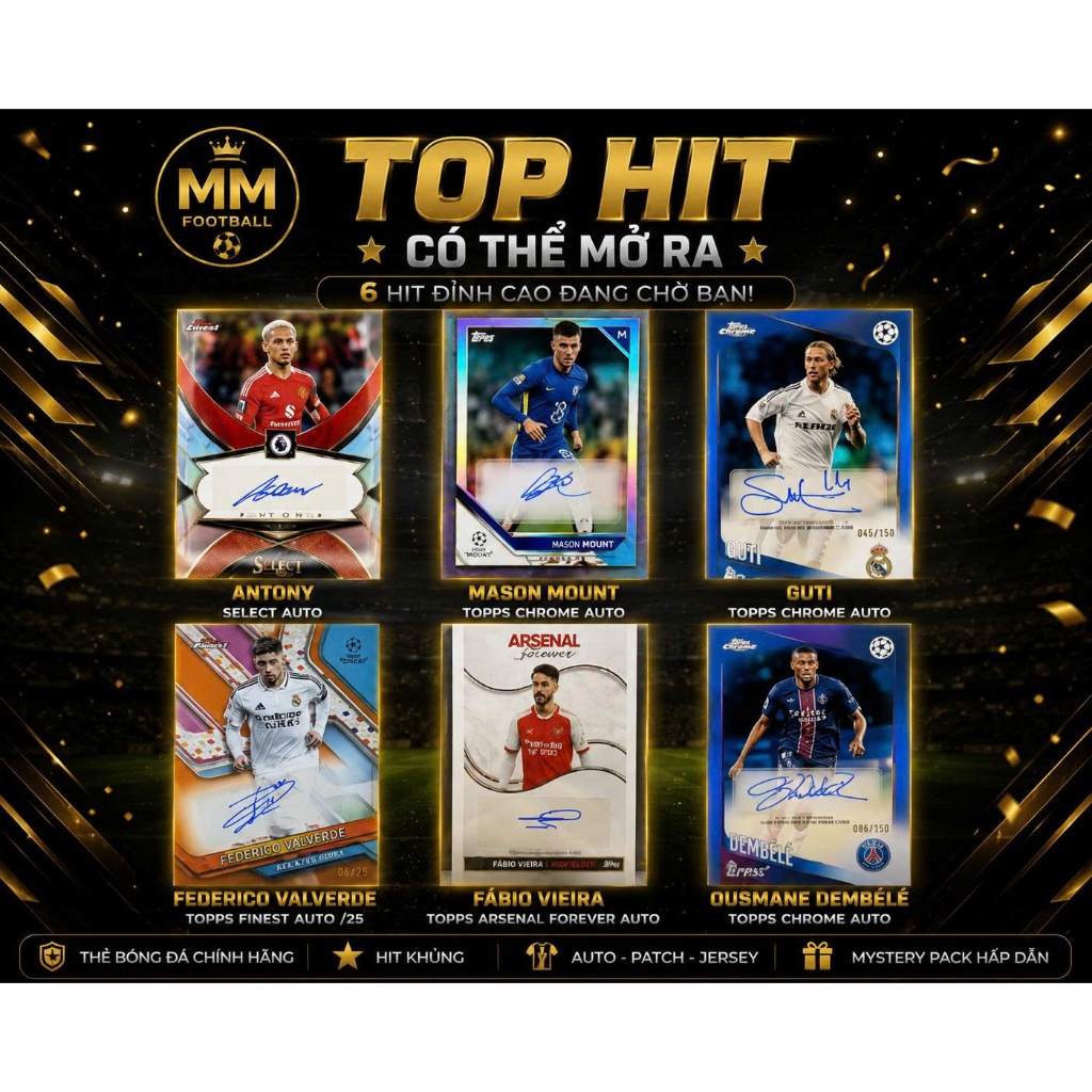 Gói Thẻ Đá Bóng MM Football Mystery Pack Mini